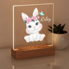 Afbeeldingen van Zittende konijnen nachtlicht ｜ Personaliseerde het met de naam van uw kind ｜ Beste cadeau -idee voor verjaardag, Thanksgiving, Kerstmis etc.