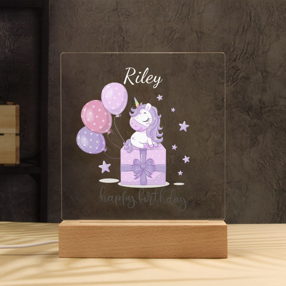 Afbeeldingen van Verjaardag Unicorn Night Light ｜ Personaliseerde het met de naam van uw kind ｜ Beste cadeau -idee voor verjaardag, Thanksgiving, Kerstmis etc.