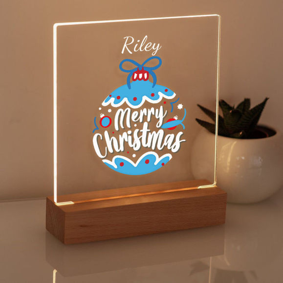 Afbeeldingen van Christmas Ball Night Light ｜ Personaliseer het met de naam van uw kind ｜ Beste cadeau -idee voor verjaardag, Thanksgiving, Kerstmis etc.