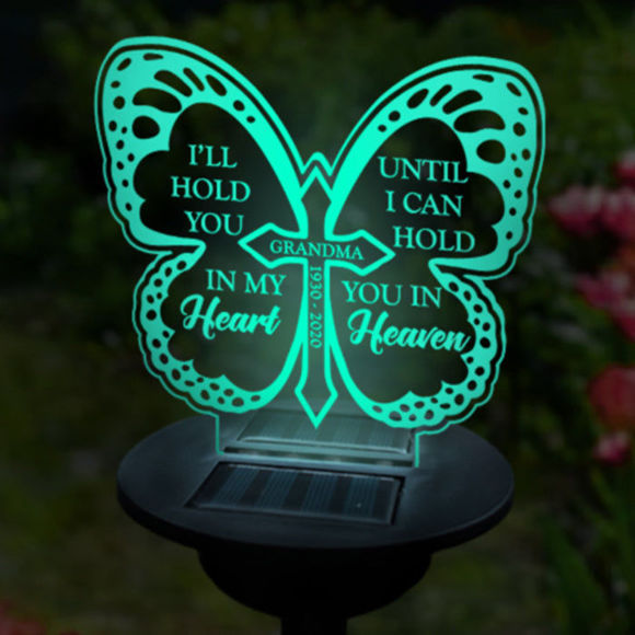 Image de Personalized Solar Night Light ｜ Butterfly Type C ｜Customized  Garden Solar Light for Memorial