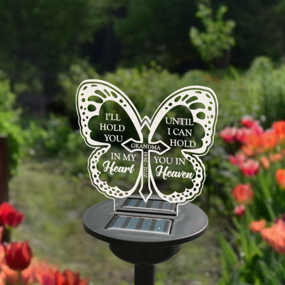Image de Personalized Solar Night Light ｜ Butterfly Type C ｜Customized  Garden Solar Light for Memorial