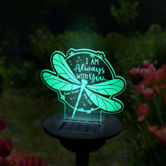 Image de Personalized Solar Night Light ｜ Dragonfly ｜Customized Garden Solar Light for Memorial