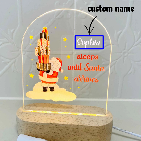 Image de Le Père Noël arrive en cadeau de veilleuse LED pour Noël ｜Meilleure idée cadeau pour un anniversaire, Thanksgiving, Noël, etc.
