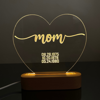 Imagen de Regalos para el Día de la Madre Luz Nocturna con Forma de Corazón - Personalizada con Cumpleaños Infantil Personalizado