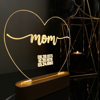 Imagen de Regalos para el Día de la Madre Luz Nocturna con Forma de Corazón - Personalizada con Cumpleaños Infantil Personalizado