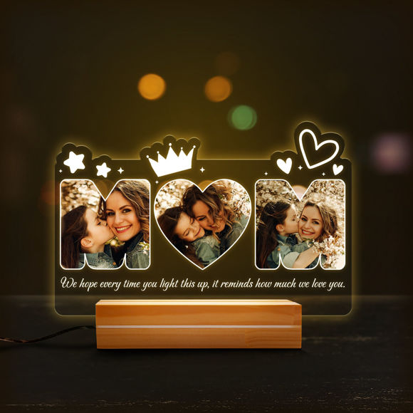 Picture of Custom Night Light For Mothers' Day Gifts - Personalize With Your Lovely Photos  and Personalized Text