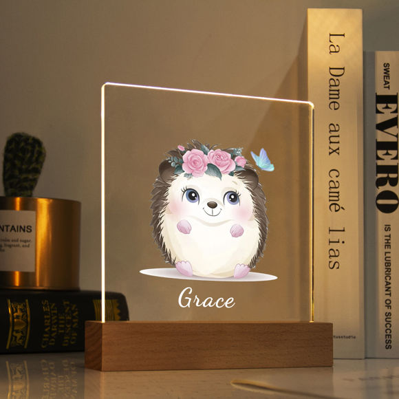Picture of Hedgehog Night Light - Personalized It With Your Kid's Name