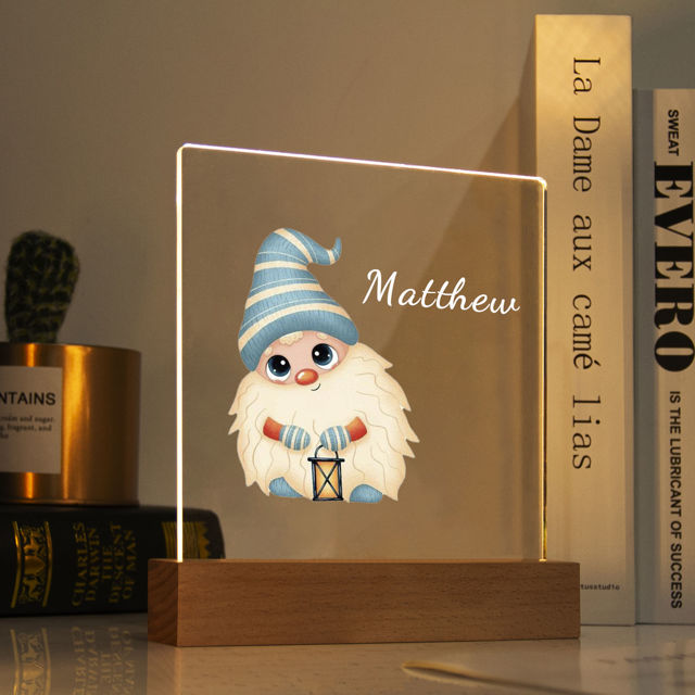 Picture of Dwarf with Lamp Night Light - Personalized It With Your Kid's Name