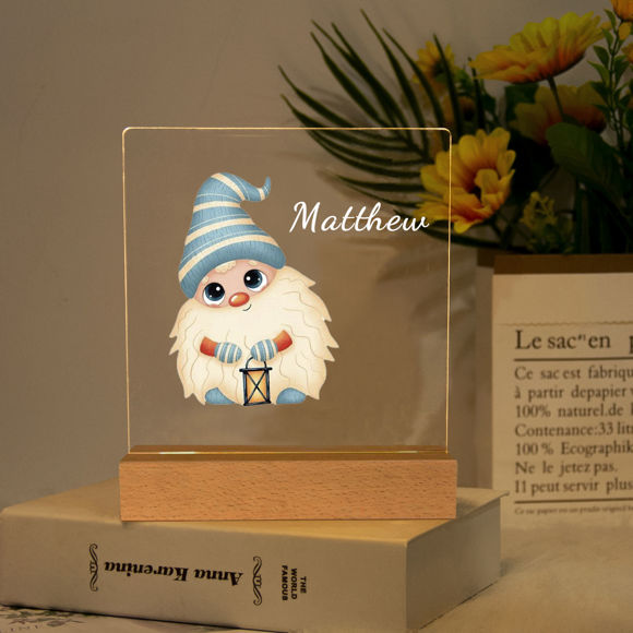 Picture of Dwarf with Lamp Night Light - Personalized It With Your Kid's Name