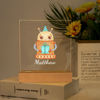 Imagen de Luz nocturna de robot naranja: personalízala con el nombre de tu hijo