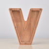 Image de Tirelire en Bois Personnalisée pour Enfants et Adultes - Tirelires Personnalisées 26 Alphabet Lettre V - Boîte d'Économie d'Argent Transparente pour Garçons et Filles