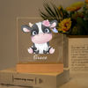 Afbeeldingen van Luz nocturna de vaca lechera | lo personalizó con el nombre de su hijo | La mejor idea de regalo para cumpleaños, Acción de Gracias, Navidad, etc.