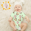 Image de Photo personnalisée Face Short - Sleeve Baby Onesies - Custom Face Baby Onesie - Baby Bodys - Sleeve with Cute Cartoon Owl