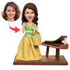 Imagen de Custom Bobbleheads: Female Pianist| Personalized Bobbleheads for the Special Someone as a Unique Gift Idea