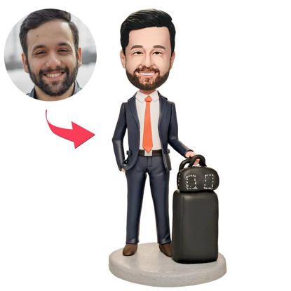 Picture of Custom Bobbleheads: World Traveler Executive| Personalized Bobbleheads for the Special Someone as a Unique Gift Idea