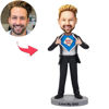 Bild von Custom Bobbleheads: Cool Superdad Best Dad| Personalized Bobbleheads for the Special Someone as a Unique Gift Idea