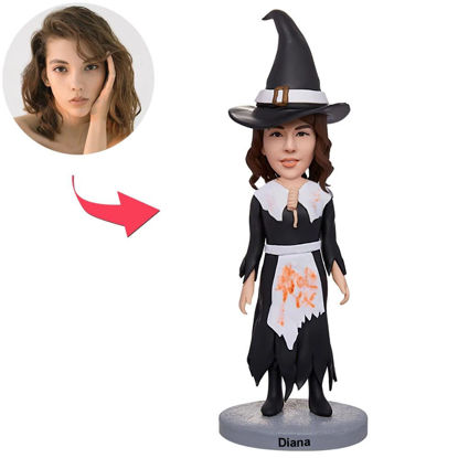 Picture of Custom Bobbleheads: Halloween Gifts - Witch| Personalized Bobbleheads for the Special Someone as a Unique Gift Idea