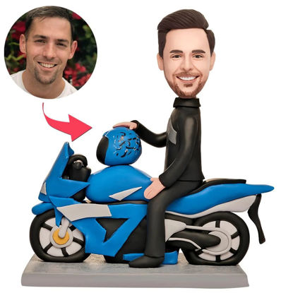Picture of Custom Bobbleheads: Men's Motorcycle| Personalized Bobbleheads for the Special Someone as a Unique Gift Idea