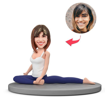 Picture of Custom Bobbleheads: Yoga Woman| Personalized Bobbleheads for the Special Someone as a Unique Gift Idea