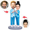 Imagen de Custom Bobbleheads:  Couple Hands In Heart Pose | Personalized Bobbleheads for the Special Someone as a Unique Gift Idea