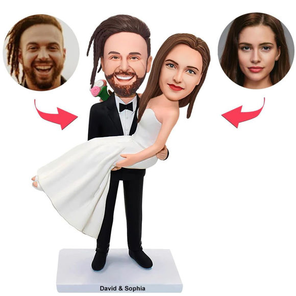 Imagen de Custom Bobbleheads:  Couples Cake Toppers | Personalized Bobbleheads for the Special Someone as a Unique Gift Idea