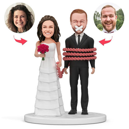 Bild von Custom Bobbleheads:  Couples Shutting Up | Personalized Bobbleheads for the Special Someone as a Unique Gift Idea