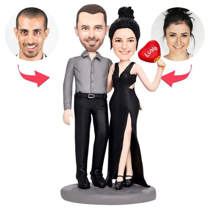 Picture of Custom Bobbleheads: Valentines Gift Give You My Love | Personalized Bobbleheads for the Special Someone as a Unique Gift Idea