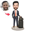 Image de Custom Bobbleheads: World Traveler Executive | Personalized Bobbleheads for the Special Someone as a Unique Gift Idea｜Best Gift Idea for Birthday, Thanksgiving, Christmas etc.