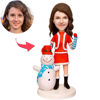 Image de Custom Bobbleheads: Come On, Make a Snownman | Personalized Bobbleheads for the Special Someone as a Unique Gift Idea｜Best Gift Idea for Birthday, Thanksgiving, Christmas etc.