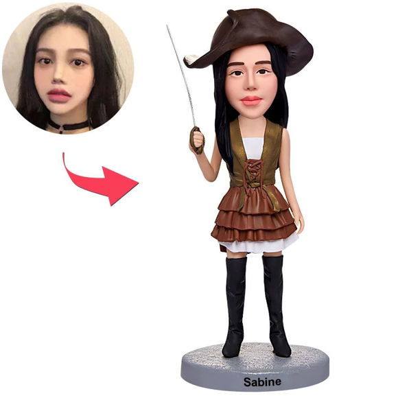 Image de Custom Bobbleheads: Halloween Gifts - Women Pirate | Personalized Bobbleheads for the Special Someone as a Unique Gift Idea｜Best Gift Idea for Birthday, Thanksgiving, Christmas etc.