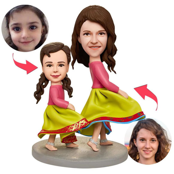 Image de Custom Bobbleheads: With Daughter Dance | Personalized Bobbleheads for the Special Someone as a Unique Gift Idea｜Best Gift Idea for Birthday, Thanksgiving, Christmas etc.