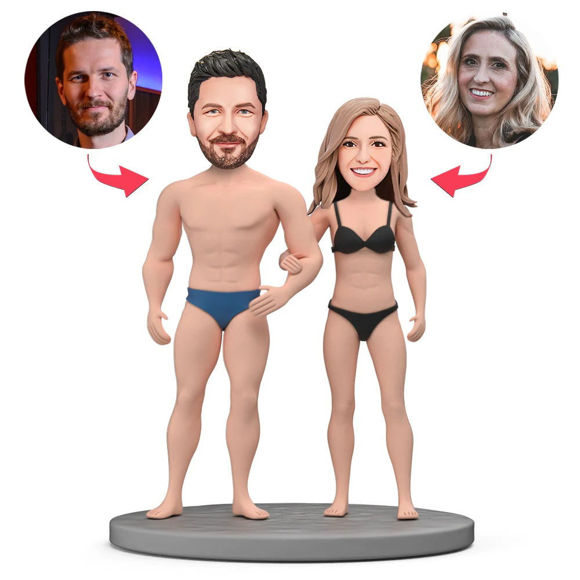Image de Custom Bobbleheads: Bikini Couple | Personalized Bobbleheads for the Special Someone as a Unique Gift Idea｜Best Gift Idea for Birthday, Thanksgiving, Christmas etc.
