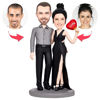 Image de Custom Bobbleheads: Valentines Gift Give You My Love | Personalized Bobbleheads for the Special Someone as a Unique Gift Idea｜Best Gift Idea for Birthday, Thanksgiving, Christmas etc.