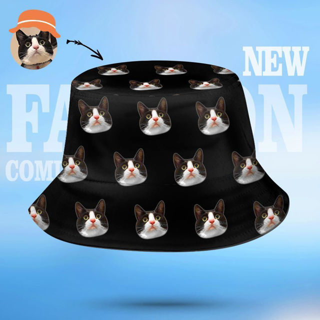 Picture of Custom Bucket Hat Personalize Bucket Hat Gift - Cat