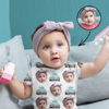 Image de Personalized Photo Face Short - Sleeve Baby Onesies - Custom Face Baby Onesie - Baby Bodysuits - Happy First Mother's Day