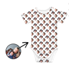 Image de Personalized Photo Face Short - Sleeve Baby Onesies - Custom Face Baby Onesie - Baby Bodysuits - Sleeve with Your Baby's Face