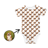 Image de Personalized Photo Face Short - Sleeve Baby Onesies - Custom Face Baby Onesie - Baby Bodysuits - Sleeve with Your Baby's Face
