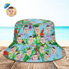 Bild von Kundenspezifischer Gesichts-Hut-tropischer Blumen-Druck-hawaiischer Fischer-Hut-Eimer-Hut