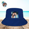 Imagen de Custom Bucket Hat Personalized Face All Over Print Tropical Flower Print Hawaiian Fisherman Hat - Personalized Photo