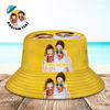 Image de Personalized Photo Gift Funny Cartoon Pineapple Bucket Hat | Hawaiian Fisherman Hat | Best Gifts Idea for Birthday, Thanksgiving, Christmas etc - Photo & Text