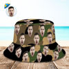Afbeeldingen van Custom Bucket Hat | Personalized Face All Over Print Tropical Flower Print Hawaiian Fisherman Hat - Camouflage - Yellow Flowers | Best Gifts Idea for Birthday, Thanksgiving, Christmas etc.