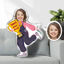 Picture of Custom  Face  Pillow Super Mom Award With Your Face Unique Personalized