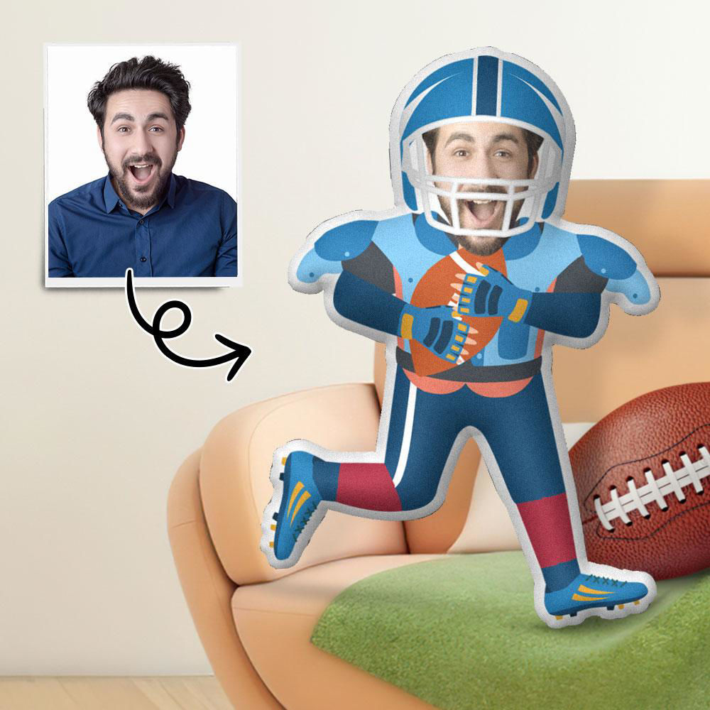 American Football Helmet Ball Throw Pillow