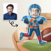 Imagen de Custom Face Pillow Rugby Player With Your Face Unique Personalized