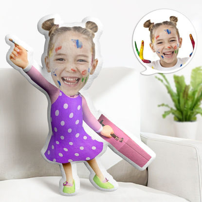 Picture of Custom  Face  Pillow Painting Girl With Your Face Unique Personalized