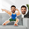 Imagen de Custom Face Pillow Exercising Man With Your Face Unique Personalized
