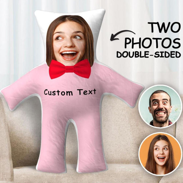 Picture of Custom Face Pillow Double Sides Women With Your Face Unique Personalized