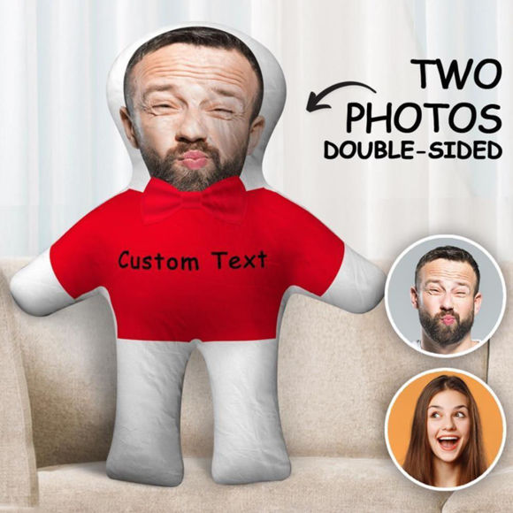 Imagen de Almohada facial personalizada de doble cara Hombre con tu cara única personalizadaCon tu cara única personalizada