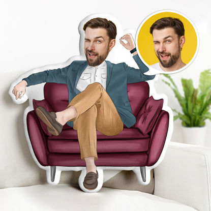 Imagen de Custom Face Pillow Sofa Man With Your Face Unique Personalized