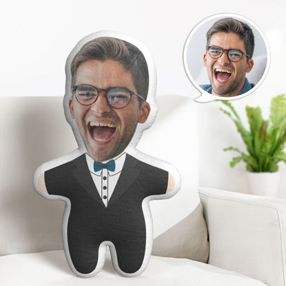 Picture of Custom Face Pillow Happy Man With Your Face Unique Personalized